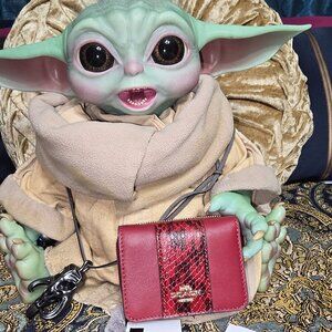 Coach Small Exotic Snake Stripe Trifold Wallet - NWT